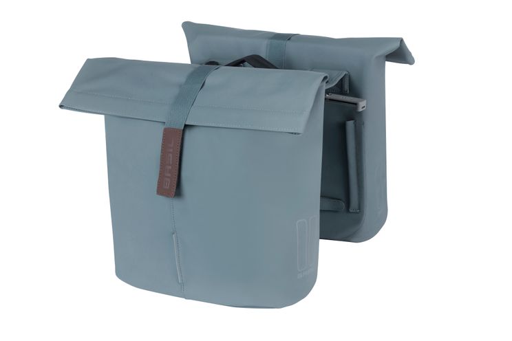 Basil Tas City Double Mik Vegan Leather | Graphite Blue 32L