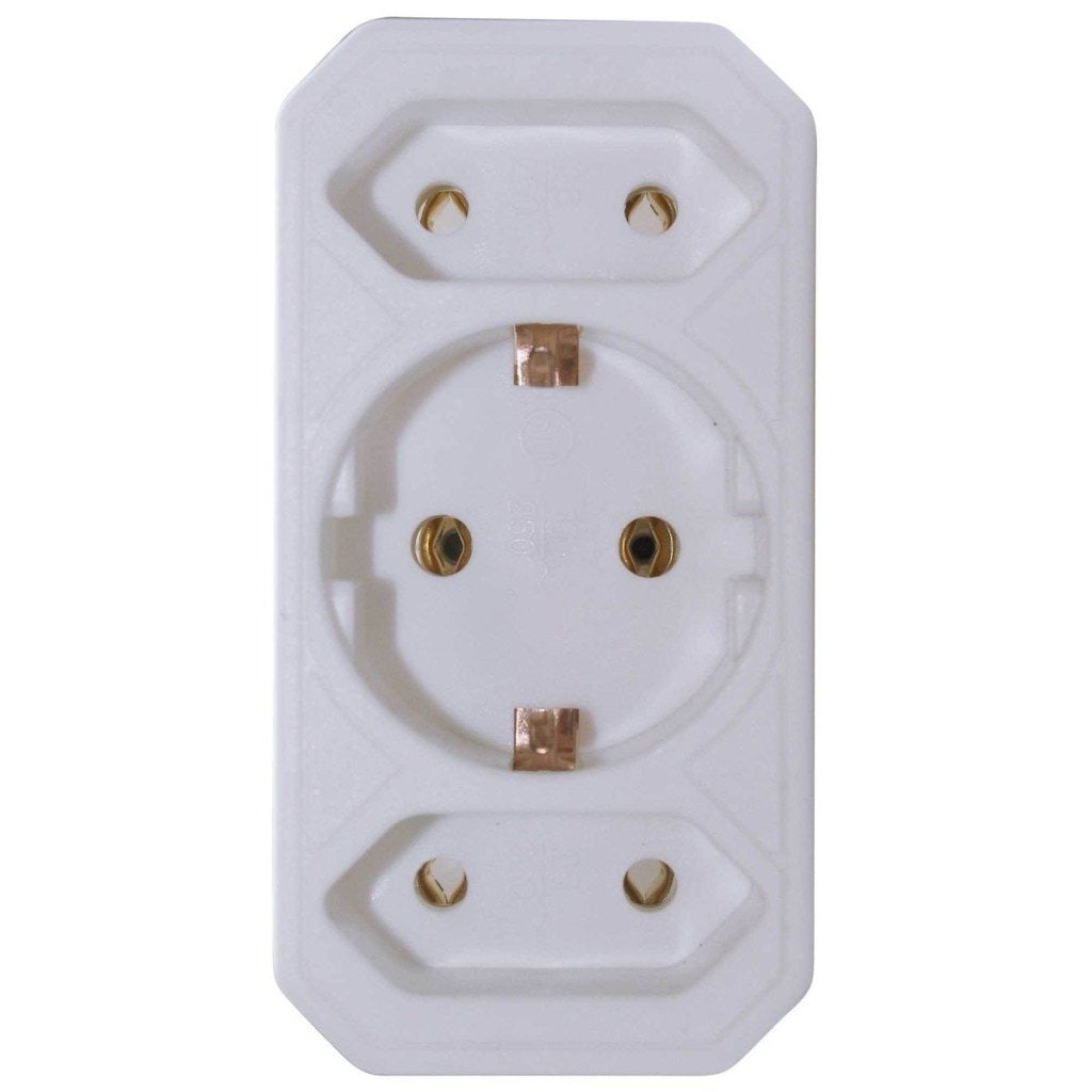 VB 41198 Avanzado enchufe 2x euros + 1x RA White
