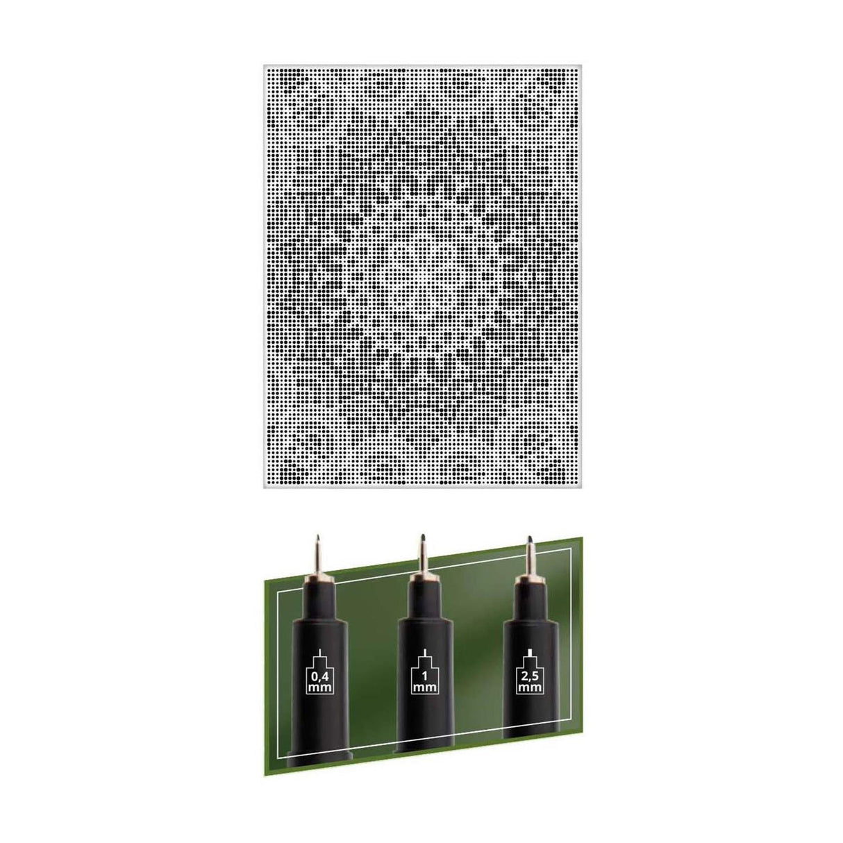 Creative craft group stippenkunst op doek mandela - 40 x 30 cm - incl. fineliners