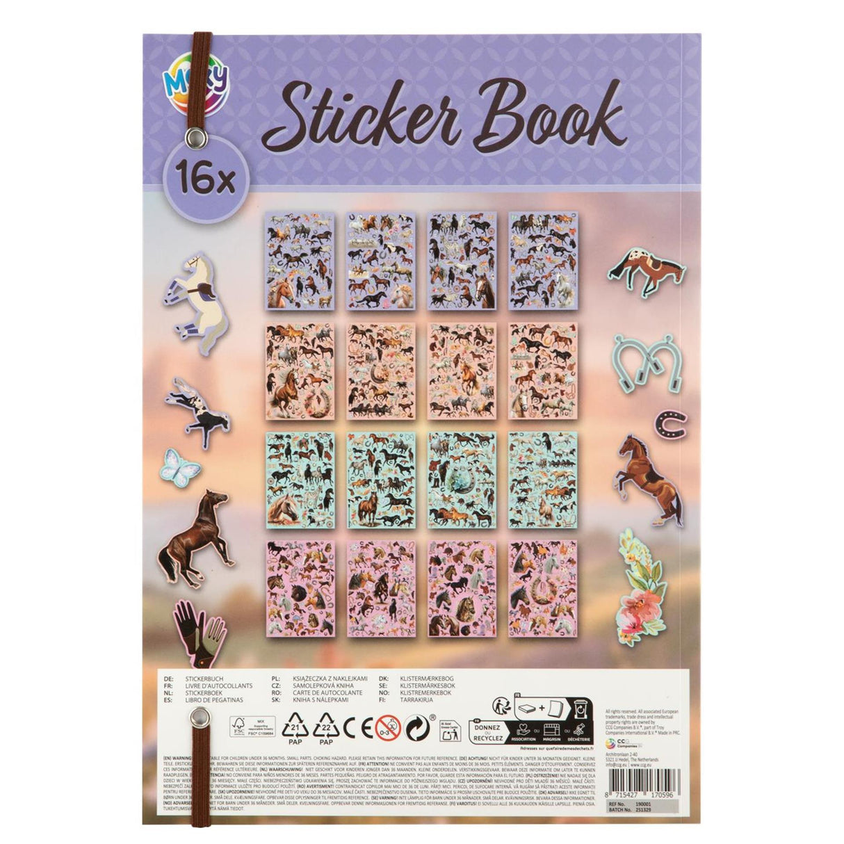 Creative Craft Group Sticker Book A4 Horse Collection 16 pages and 900+ stickers