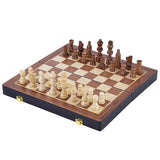 Gioco di scacchi pieghevole di base in legno 38,5x38,5x5,8 cm