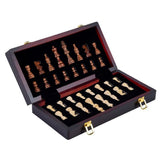Gioco di scacchi pieghevole di base in legno 38,5x38,5x5,8 cm