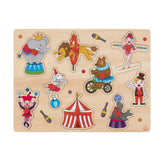 Engelhart dřevěné knoflíky puzzle cirkus 9 kusů
