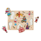Engelhart dřevěné knoflíky puzzle cirkus 9 kusů