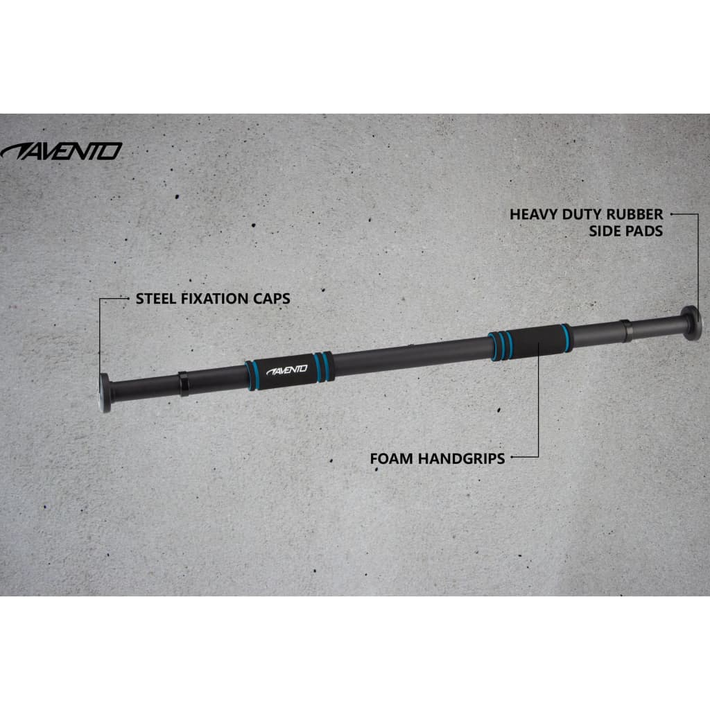 Avento Roller rod doorpost 65-100 cm Steel Foam Black