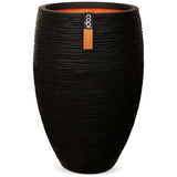 Capi Flowerpot Nature Rib Elegant Deluxe 40x60 cm sort KBLR1131
