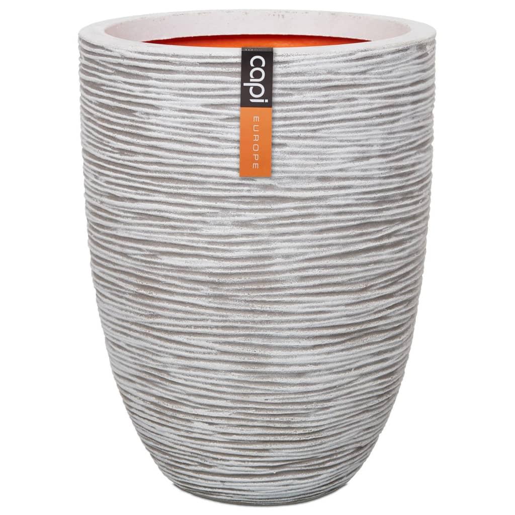 Capi flowerpot Nature rib elegant layer 36x47 cm ivory colored kofi782