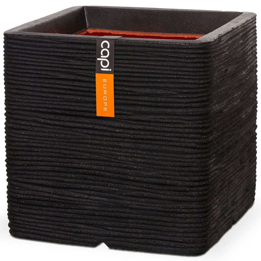 Capi fioriera natura costa quadrata 40x40 cm nera kblr903