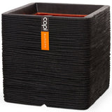 Capi fioriera natura costa quadrata 40x40 cm nera kblr903