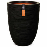 Capi Flowerpot Nature Rib Elegant Layer 46x58 cm černá pkblr783
