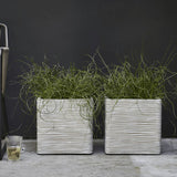 Capi Planter Nature Rib Square 30x30 cm ivory colored Kofi902
