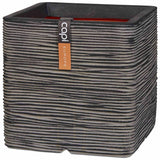 Capi Planter Nature Rib Square 30x30 cm Anthracite KofZ902