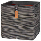 Capi Capi Planter Nature Rib Square 40x40 cm Anthracite KofZ903