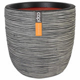 Capi Flowerpot Nature Rib 35x34 cm Anthracite kofz932