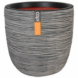 Capi Flowerpot Nature Rib 43x41 cm Anthracite kofz933
