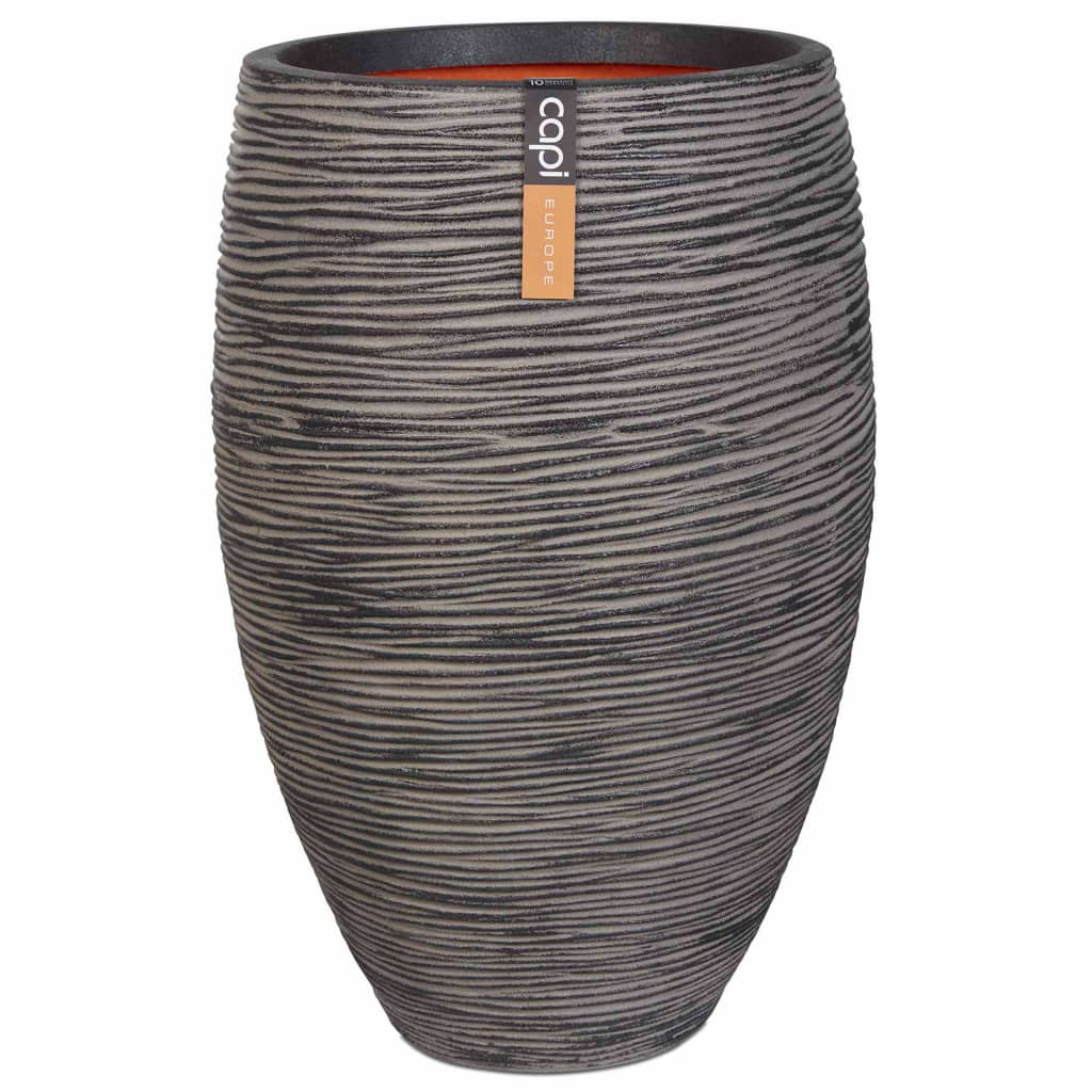 Capi Flowerpot Nature Rib Elegant Deluxe 40x60 cm Anthracite PKOFZ1131