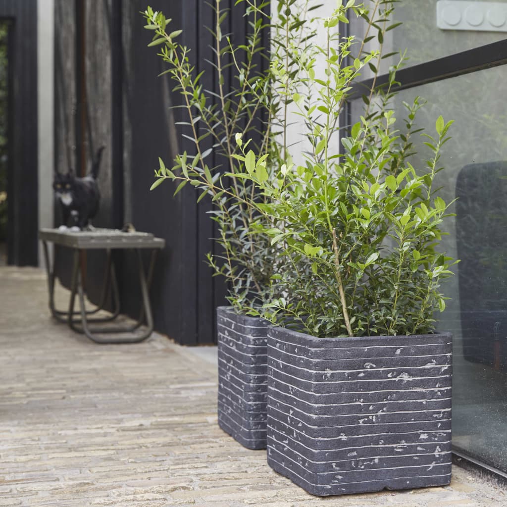 Capi Capi Planter Nature Row Square 30x30 cm Anthracite KRWZ902