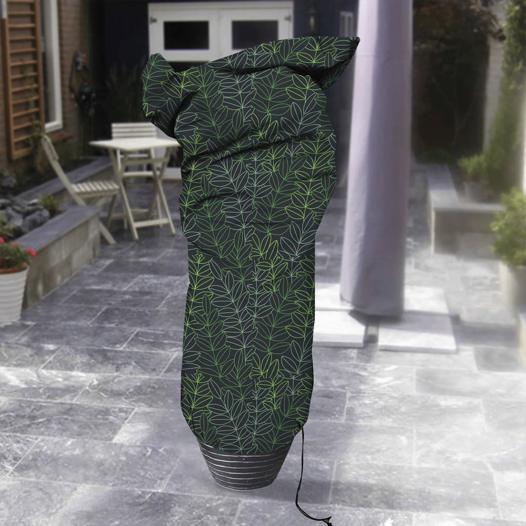 Capi rastlinski pokrov velike 150x250 cm črn in zeleni tisk