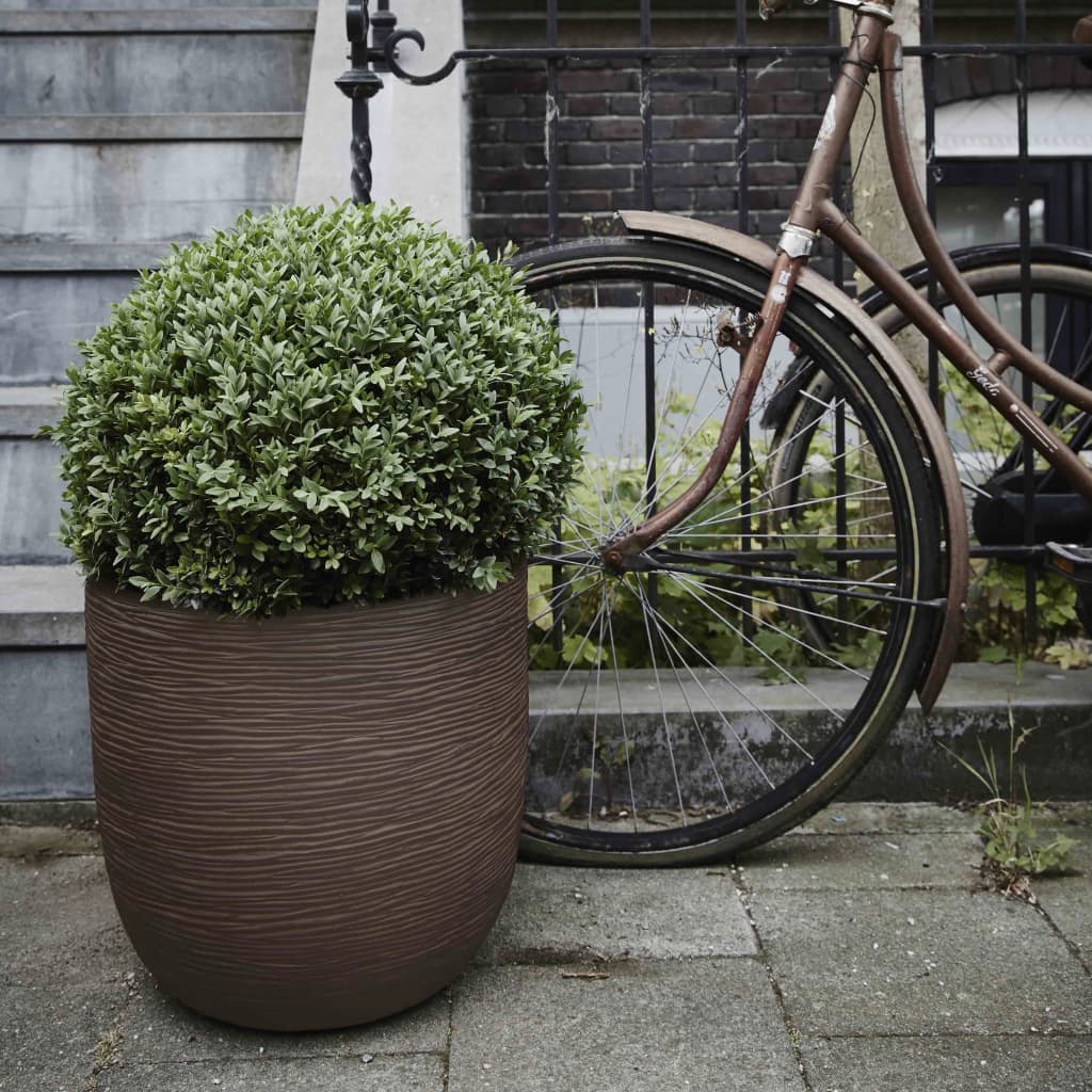 Capi Capi Planter Nature Rib 54x52 cm tmavě hnědá