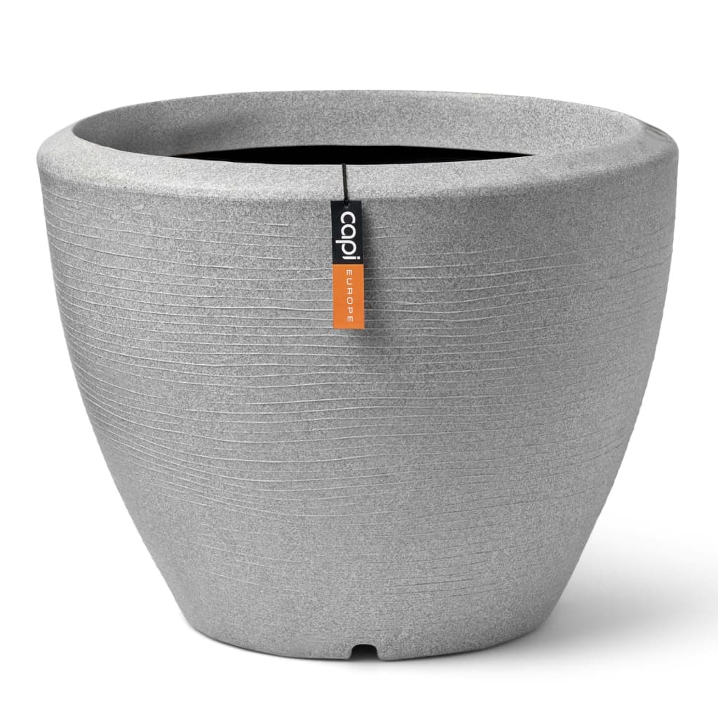 Capi Flowerpot lok granit zožena nizka 34x25 cm slonovine