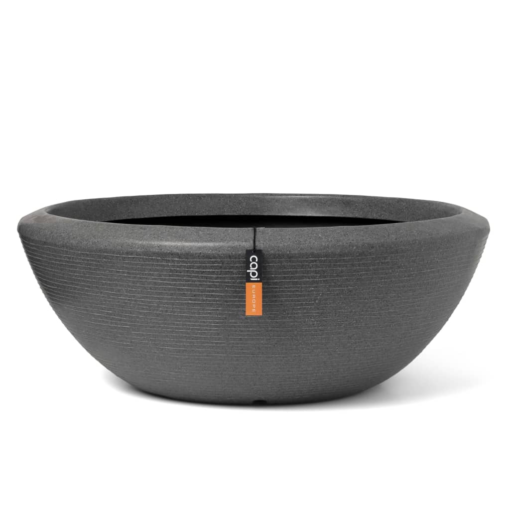 Capi Flowerpot Arc Granite layer 61x25 cm anthracite -colored