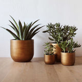 Capi 4-teiliger Blumentopf Set Lux Retro Goldfarbe