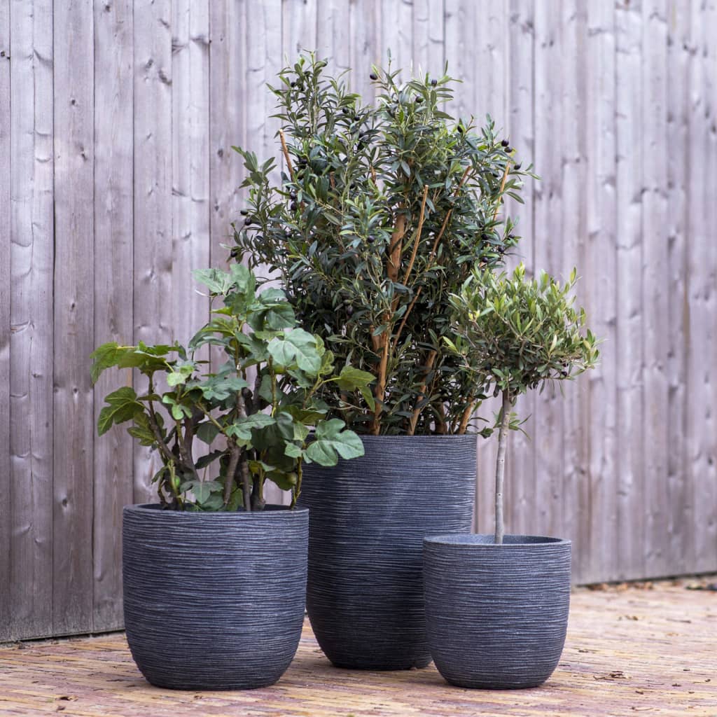 Capi Capi Planter Wash Rib Low Elegant 46x58 cm šedá