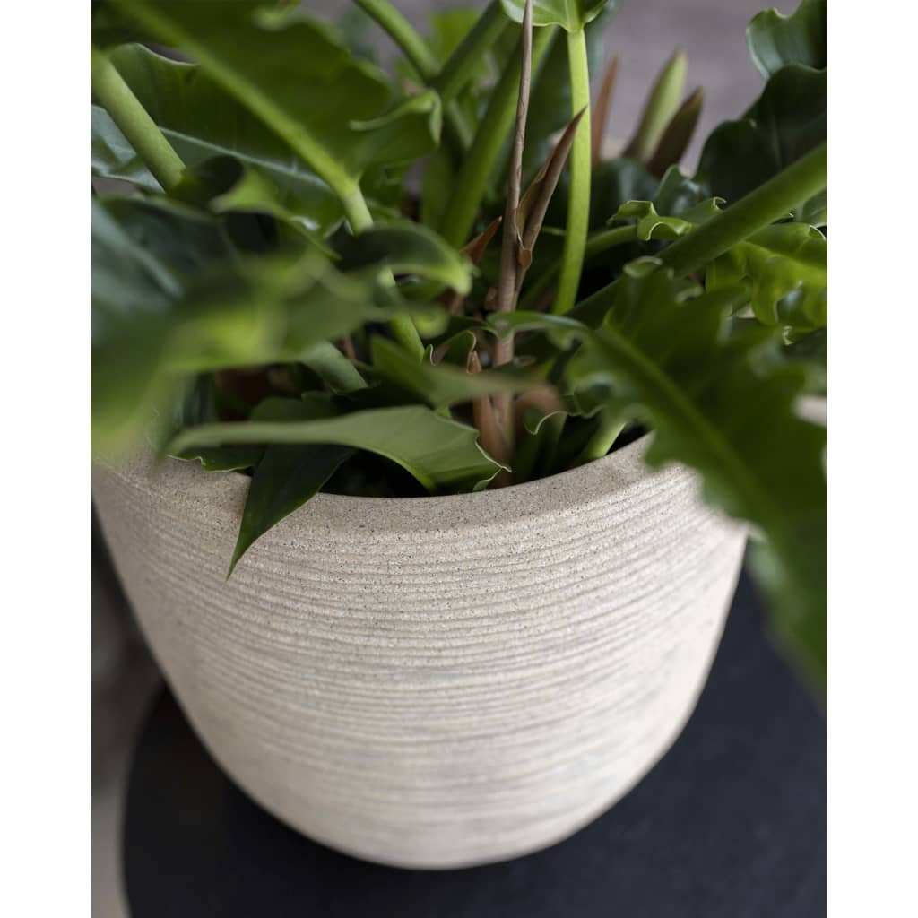Capi Flowerpot Waste Rib 35x34 cm Terrazzo Beige