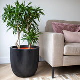 Capi Planter Groove 35x34 cm črn