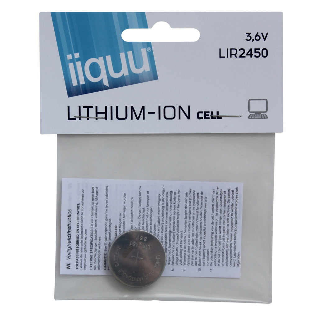 Iquu Button Cell Li-ion LIR2450