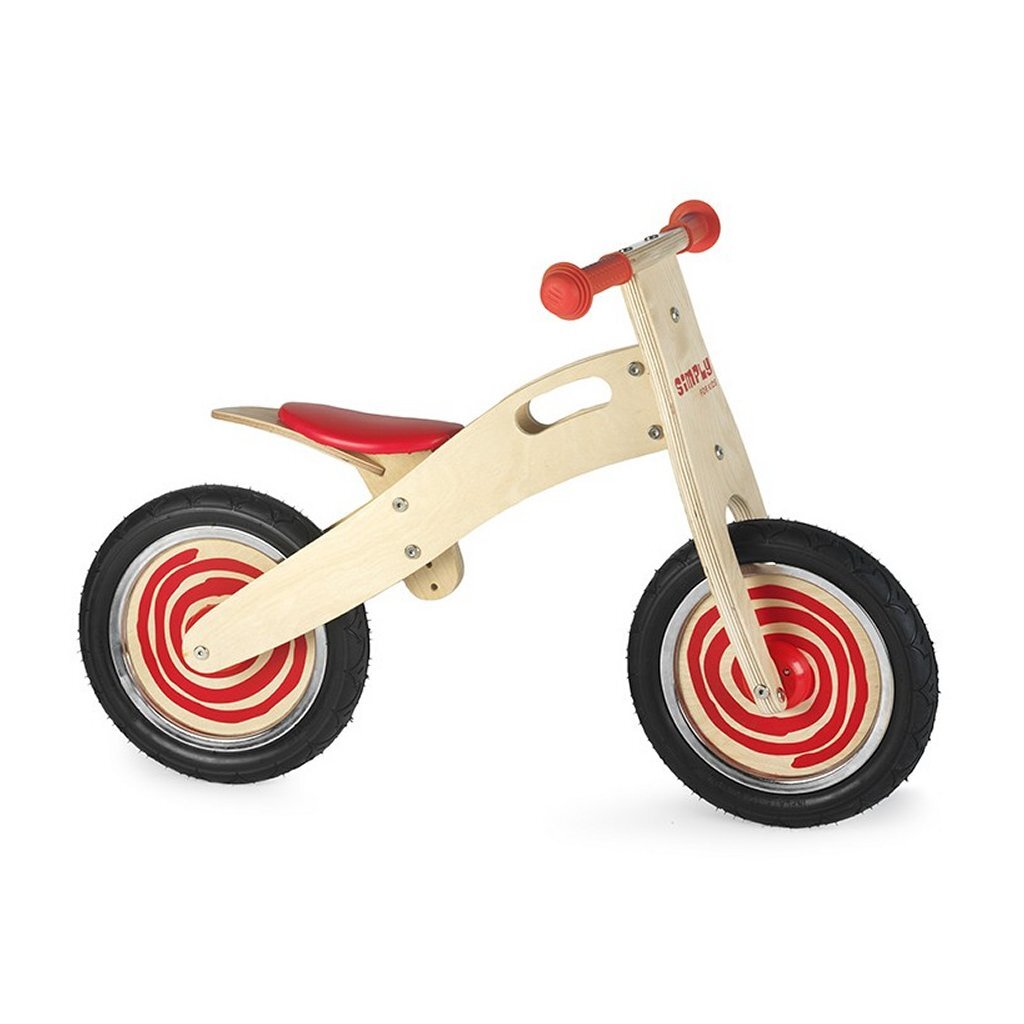 Bici di equilibrio in legno semplicemente rosso