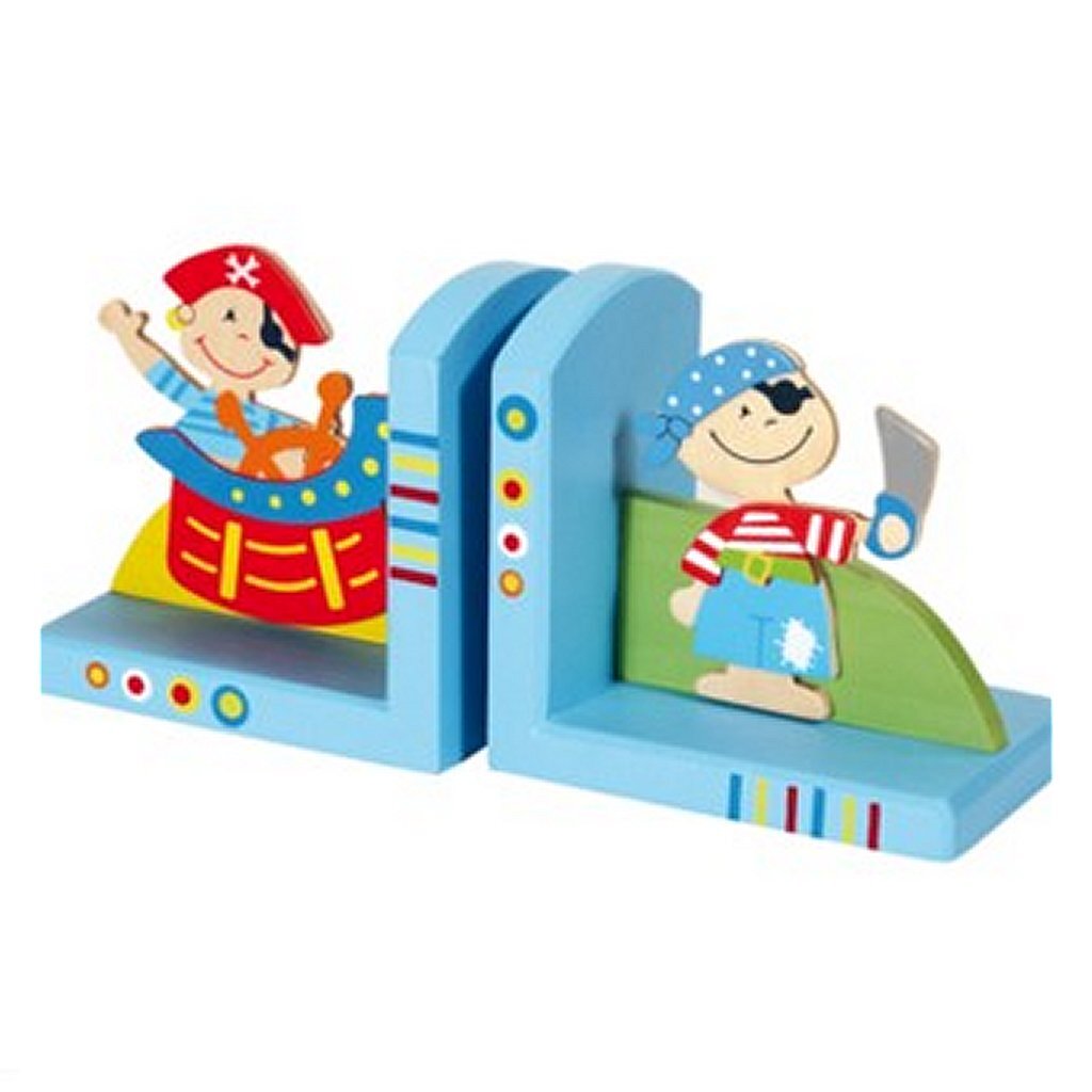 Simply for Kids wooden pirate bookends