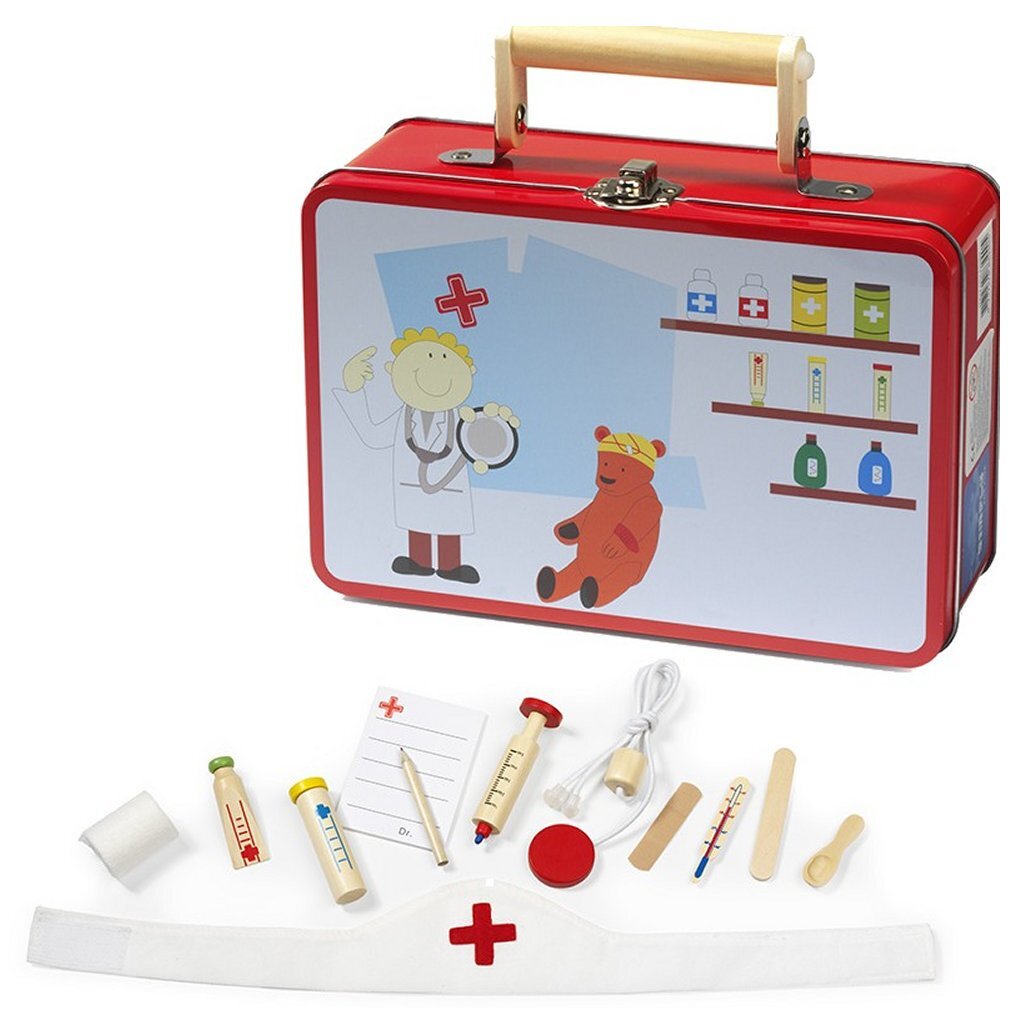 Semplicemente per la valigia dei medici in metallo per bambini
