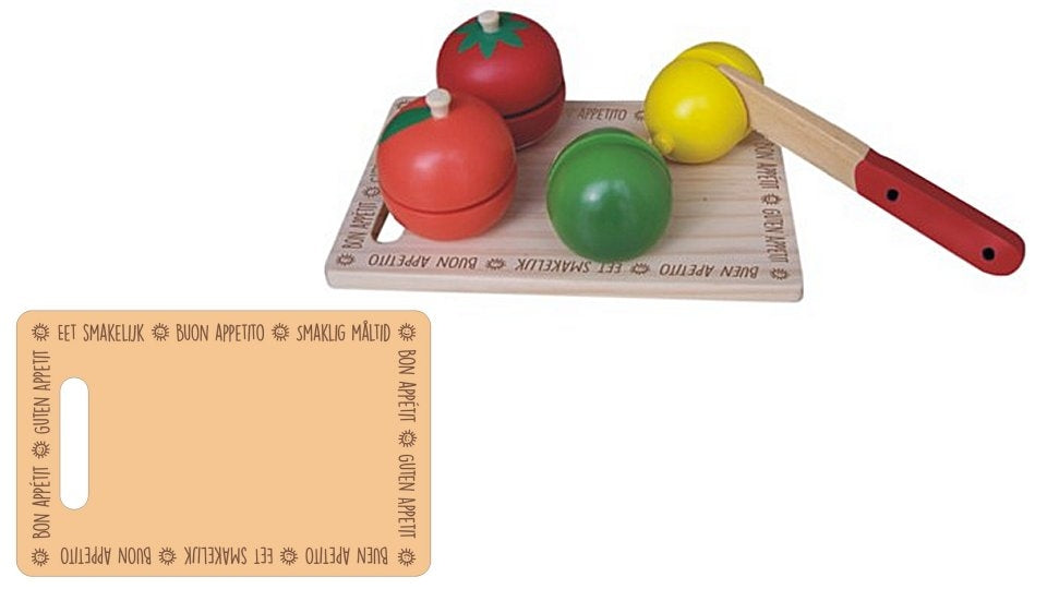 Simply for kids wooden fruit cutting set