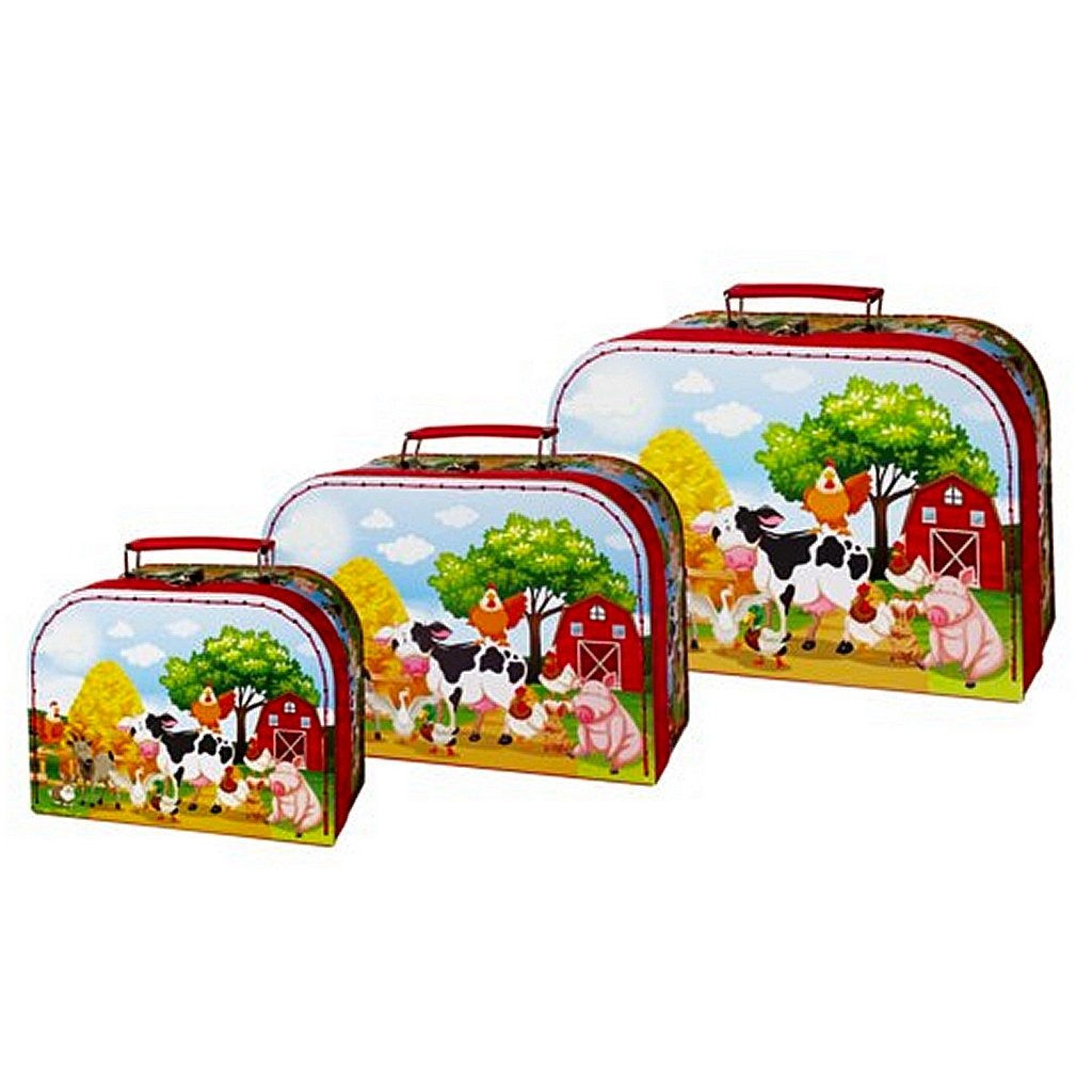 Simplemente para niños, equipaje de 3 piezas de 3 piezas Farm