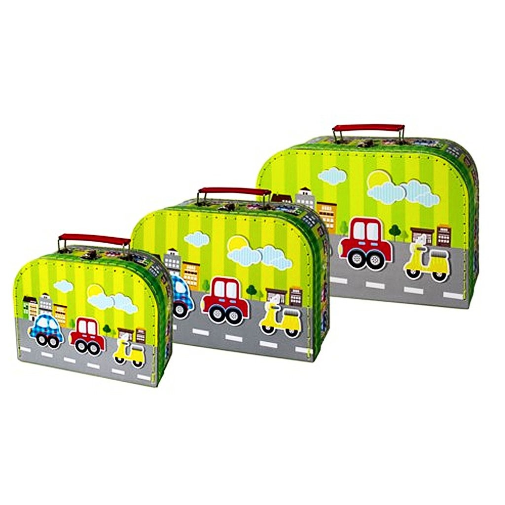 Simplemente para niños, equipaje de 3 piezas de 3 piezas vehículos
