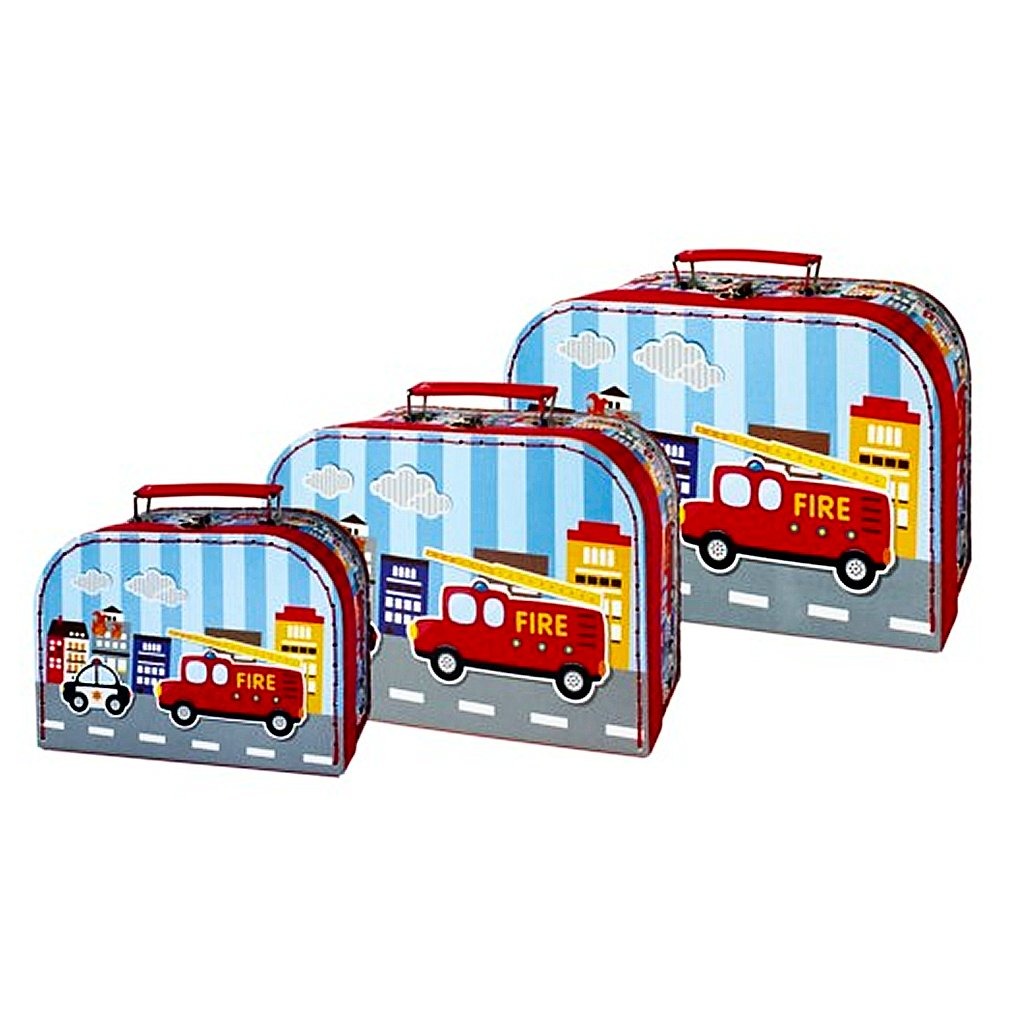 Simplemente para niños, equipaje de 3 piezas, camión de bomberos #039;