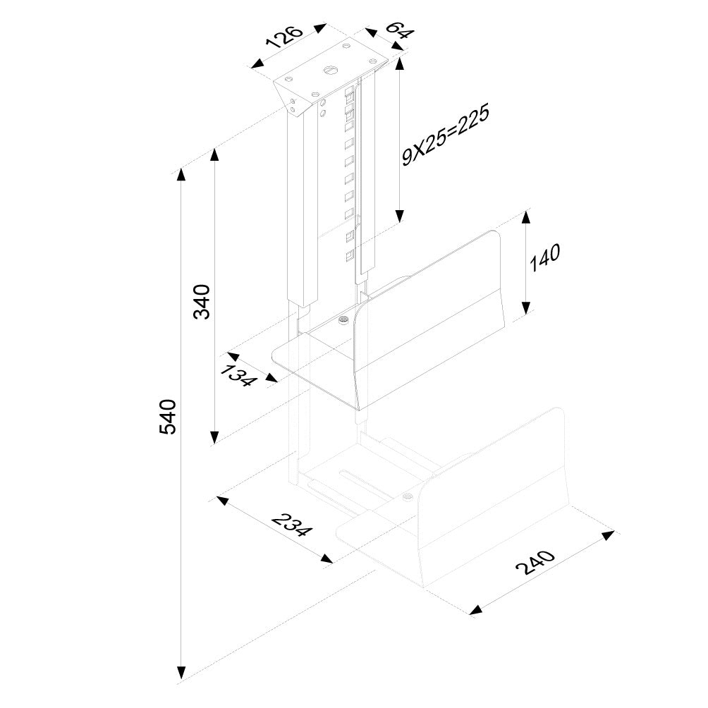 Neomounts cpu-d200Black