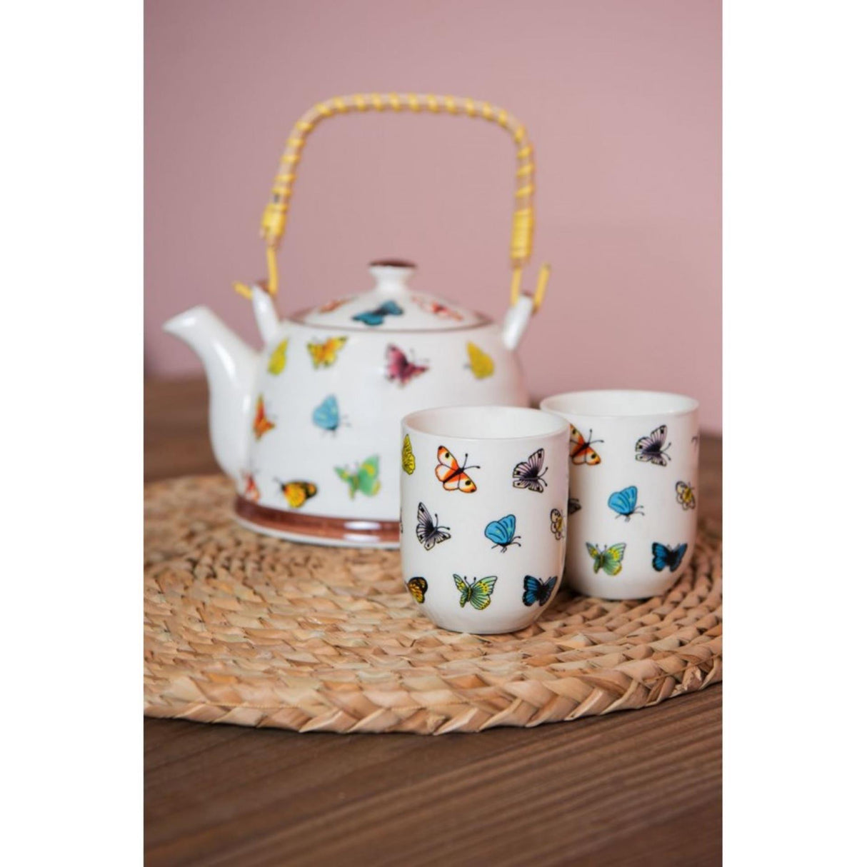 Clayre eef mug butterflies 100ml ø6x8cm