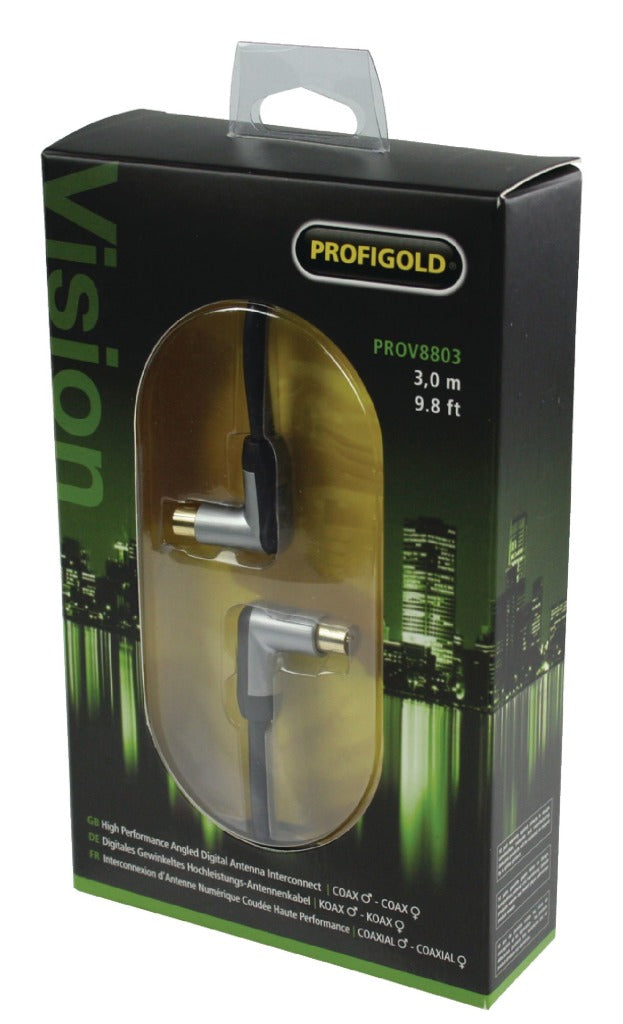Profigold Profigold Prov8803 koaxiální kabel samec na ženě na sdílení 3,00 m černé