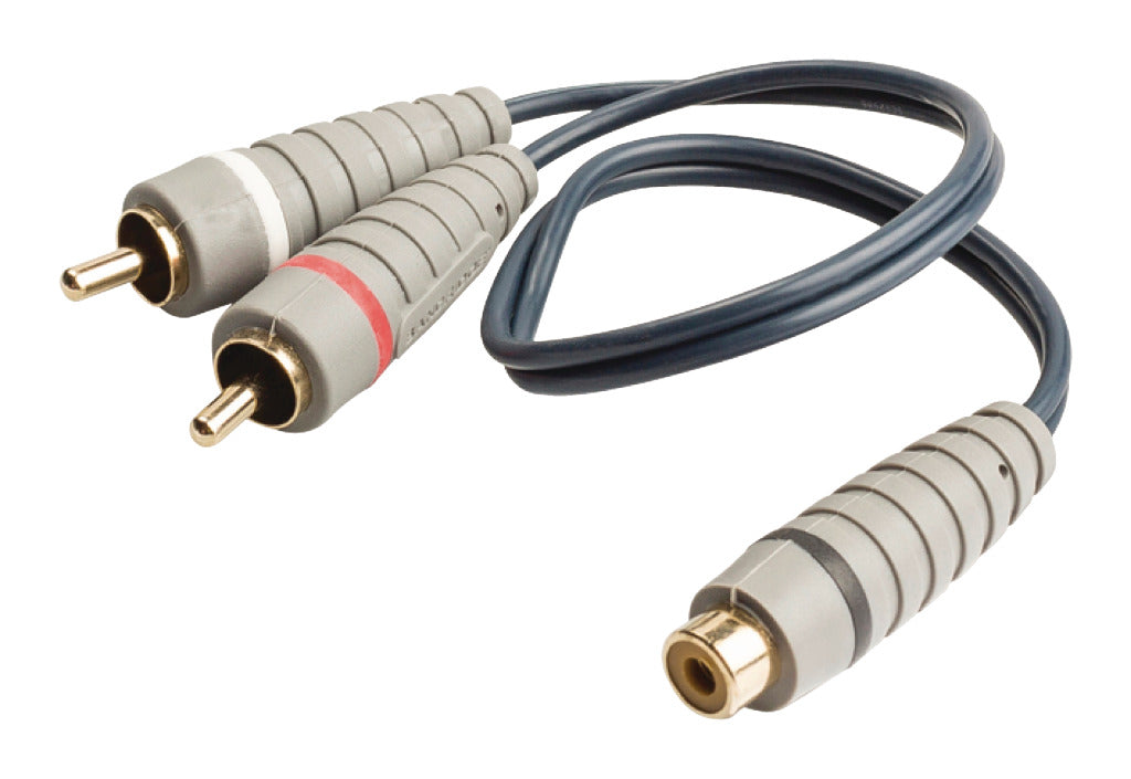 Bandridge Bal4600 Câble subwoofer 2x mâle RCA - RCA femelle 0,20 m bleu