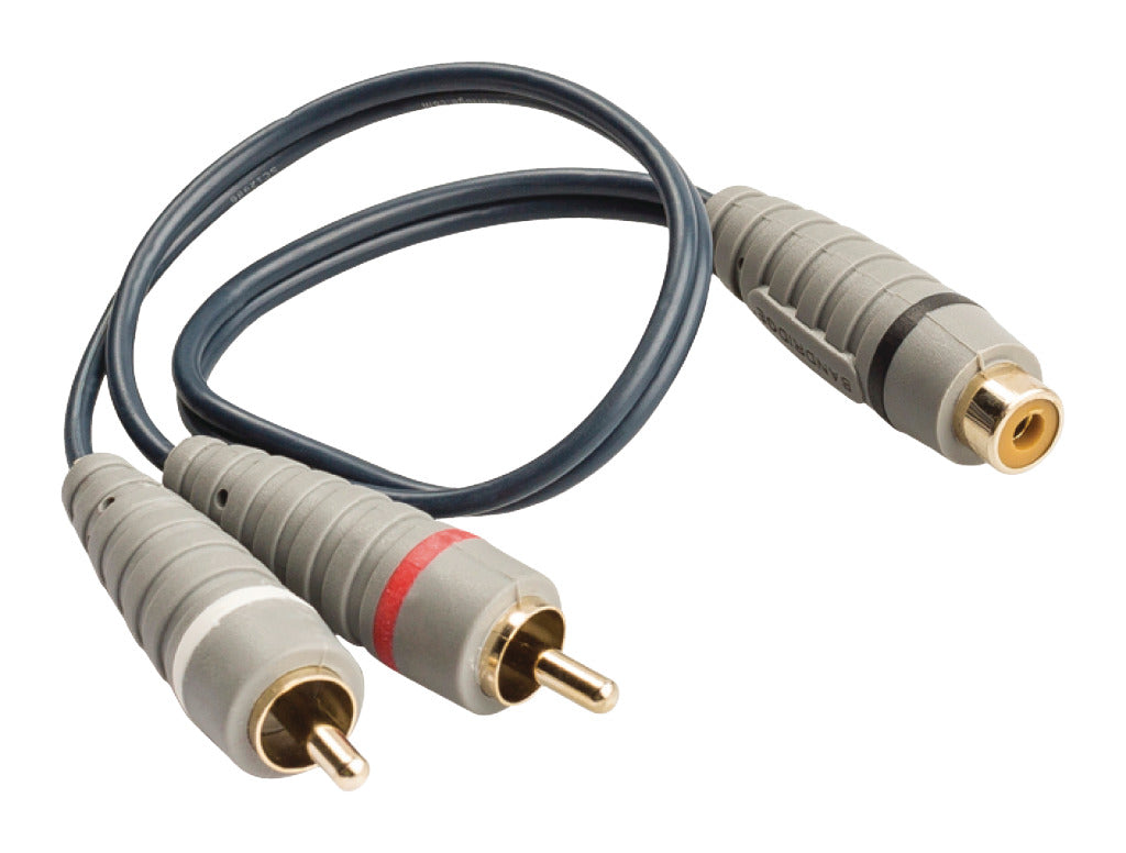 Bandridge Bal4600 Suwwoofer Cable 2x RCA männlech - RCA weiblech 0,20 m Blo