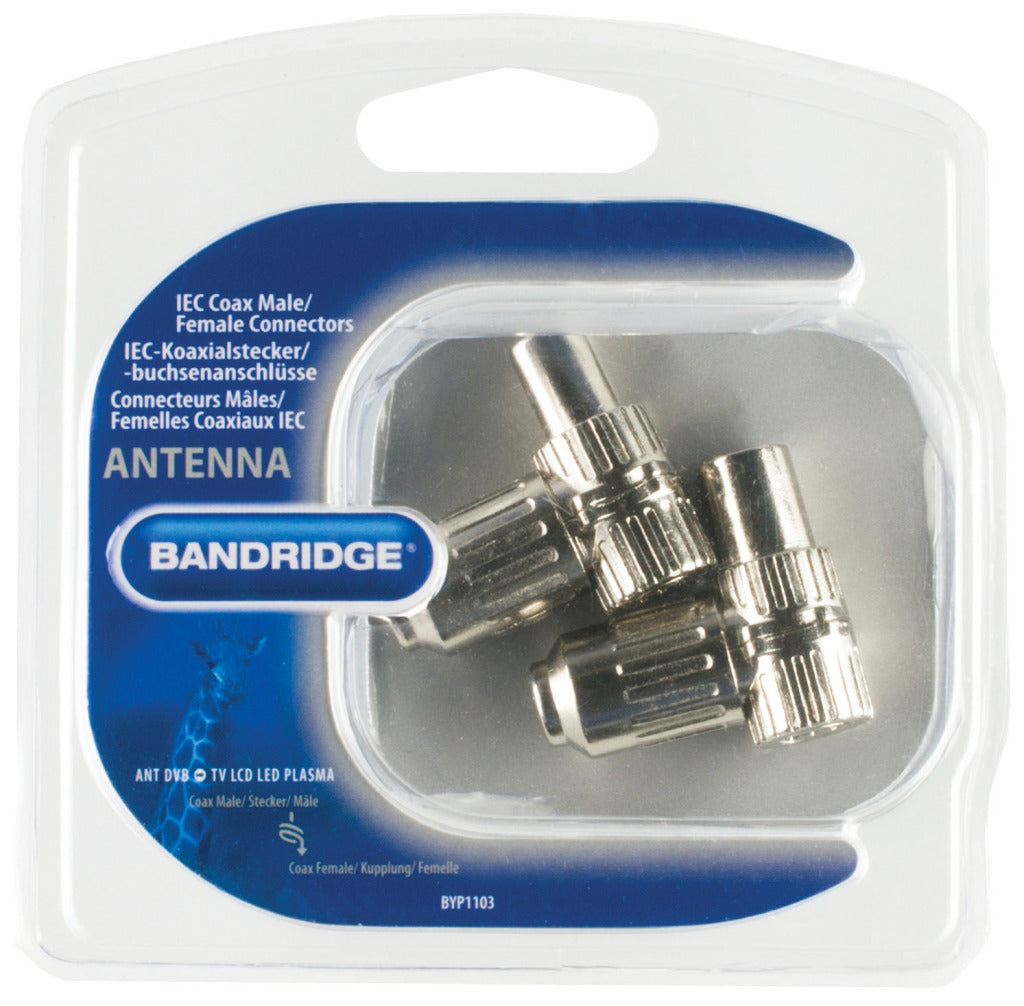 Bandridge BYP1103 IEC Coax Connectors Manlig kvinna