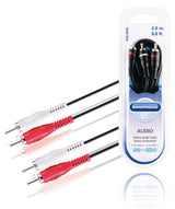 Bandridge Bandridge Val4202 Stereo Audio Cable 2x RCA moški 2x RCA moški 2,00 m črna