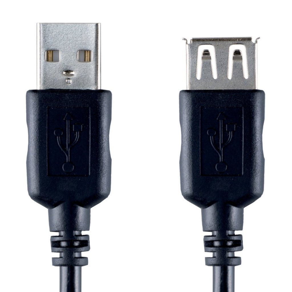 Bandridge USB 2.0 En mand til USB 2.0 En kvindelig 2 m sort