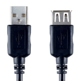 Bandridge USB 2.0 En mand til USB 2.0 En kvindelig 2 m sort