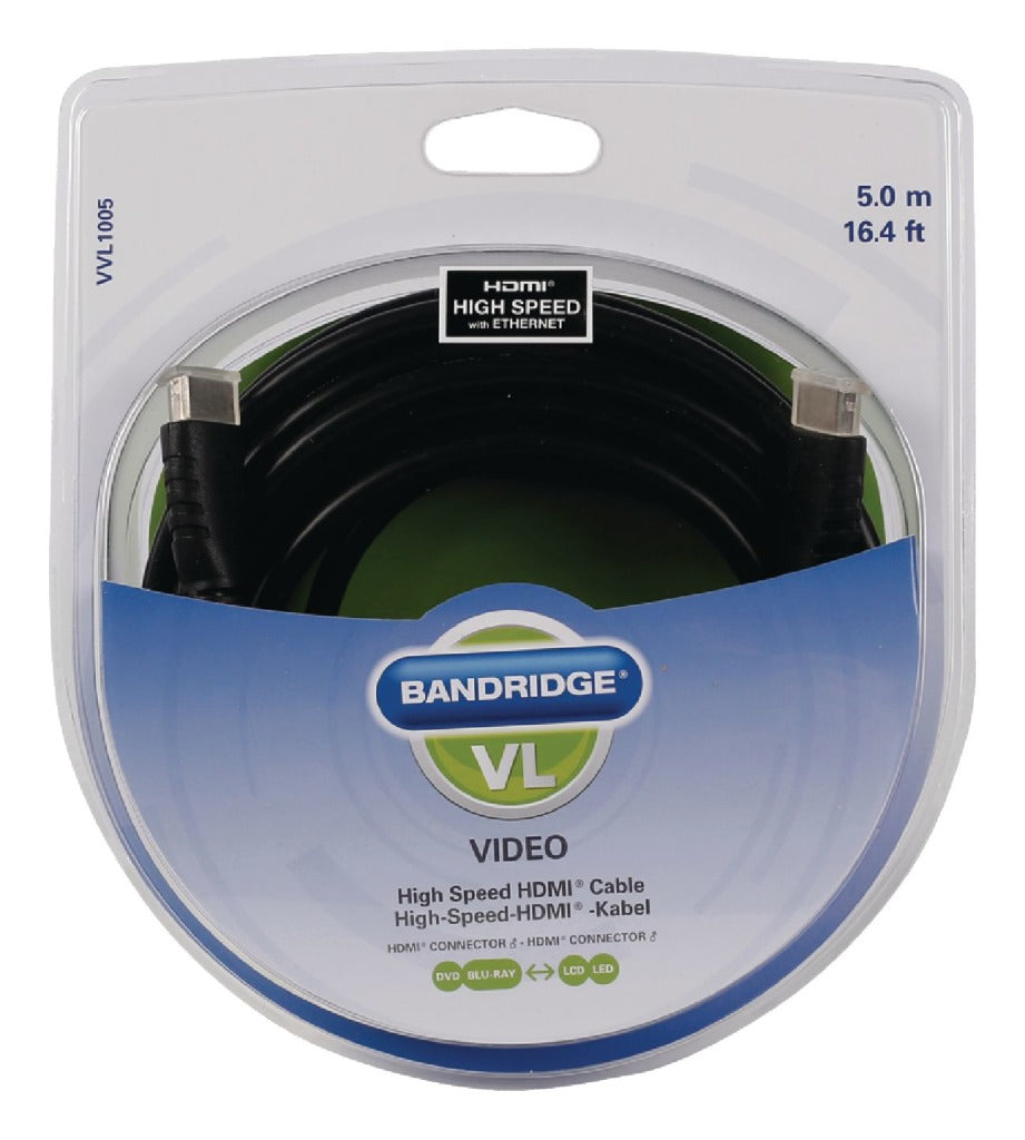 Bandridge Bandridge VVL1005 HDMI Hoges Speed ​​Cable 5,0 m