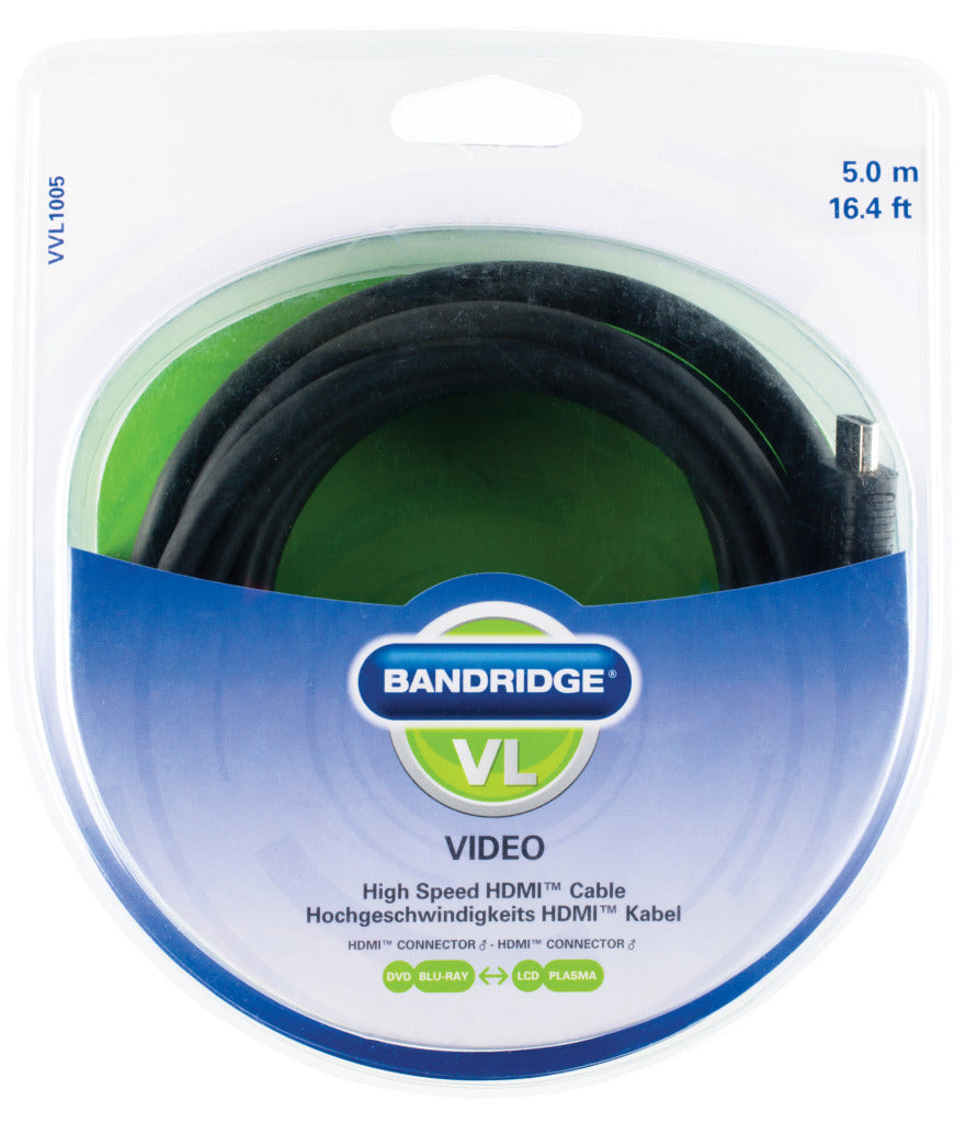 Bandridge Bandridge VVL1005 HDMI Hoges Speed ​​Cable 5,0 m