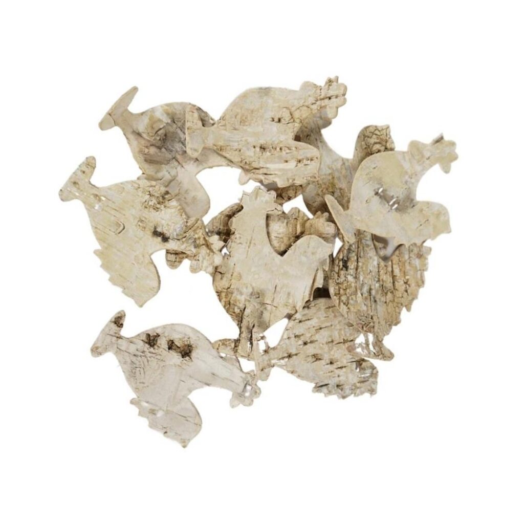Other brands chicken figures made of natural bark 8 cm 24 pieces