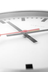 Nextime NE-3998ST wall clock, diameter 19 cm, brushed aluminum, 'station'